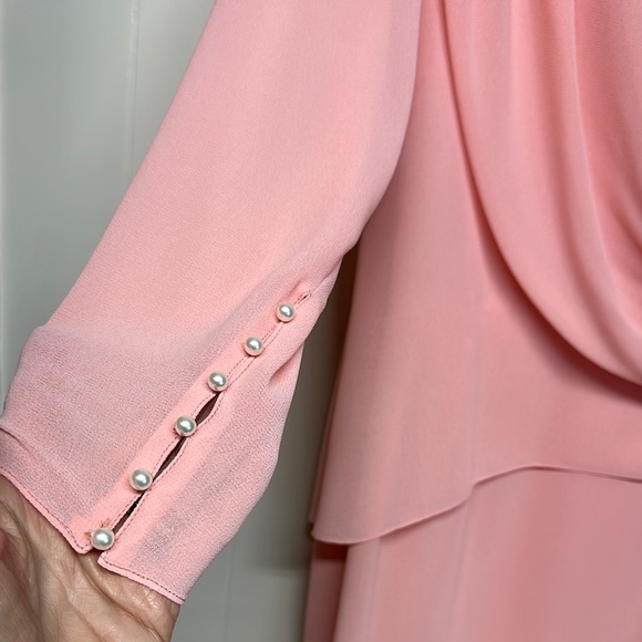 NWT Vintage Ursula Draped pink Dress perfect for Easter or a formal event - Picture 4 of 12